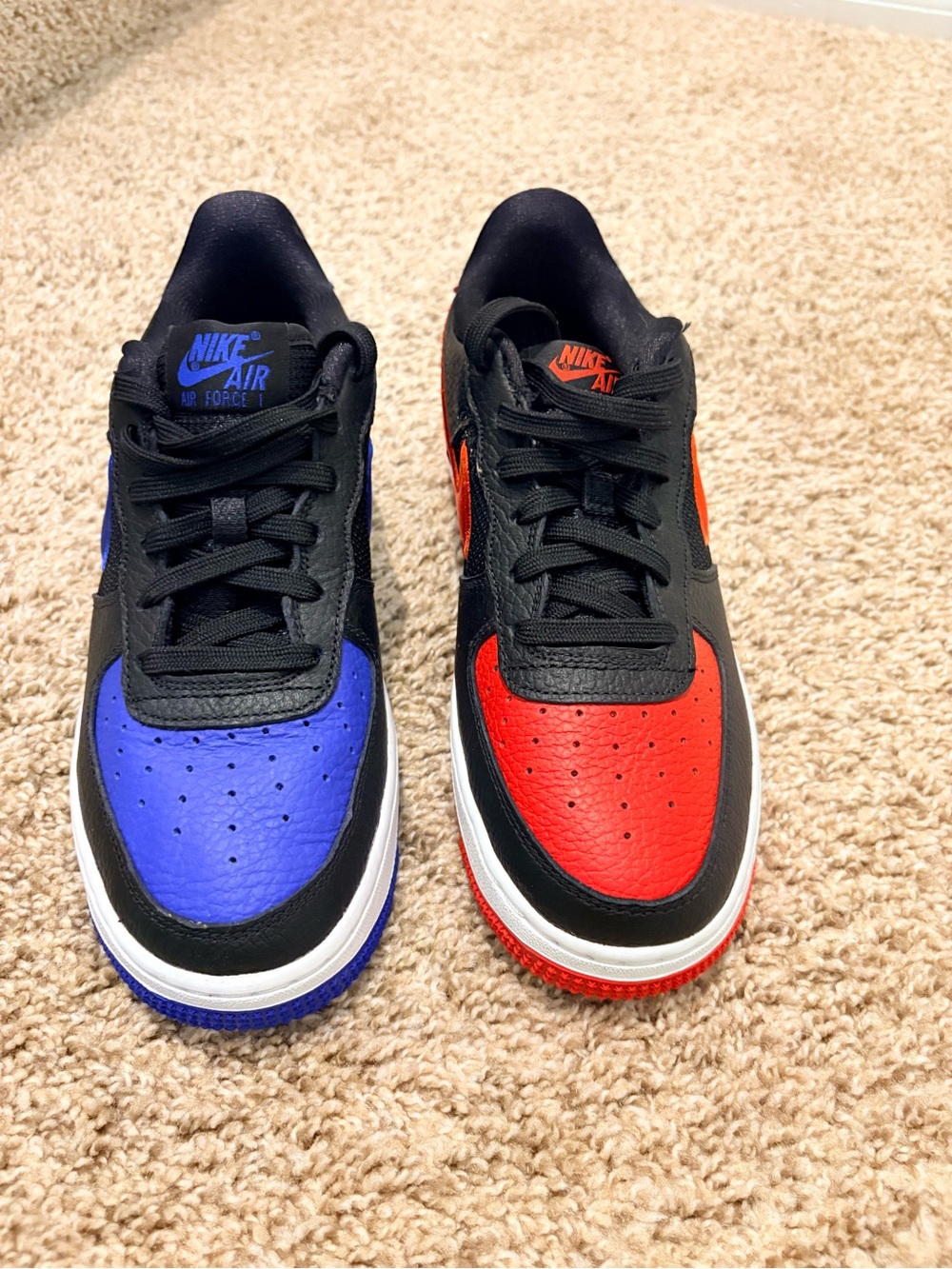 Nike Air Force 1 Low ‘82 GS Black/Red/Blue Sneakers 6.5Y (Fits Women’s 8)